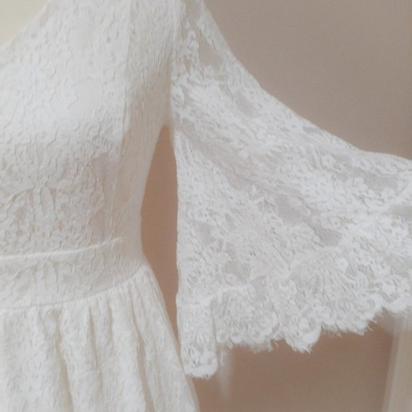 ModCloth Through the Bluebells cream lace dress - Picture 6 of 6